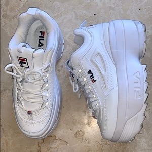 FILA DISRUPTOR2 WEDGE PLATFORM SNEAKER WHITE